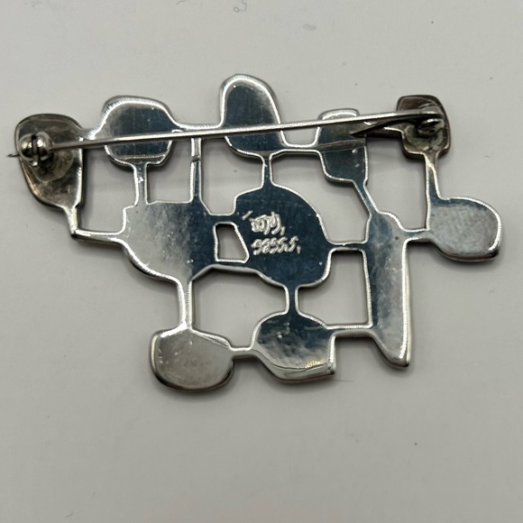 1950’s Vintage Uni David-Andersen sterling silver and enamel "Spring" brooch - Picture 2 of 5